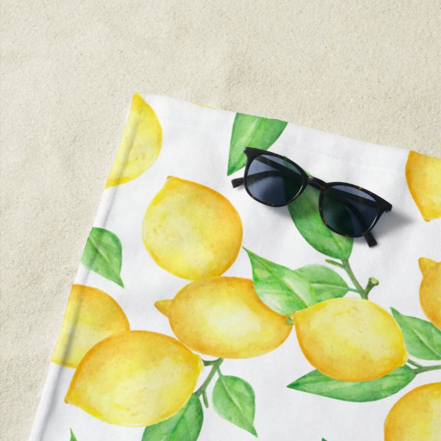Mediterrenean Citrus Lemon pattern Strandtuch (Beispiel)