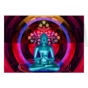 Meditieren der Buddha-Karte