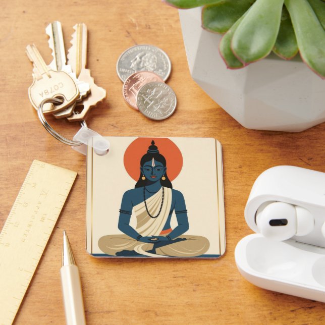 Meditieren des Buddha-Schlüsselanhängers Schlüsselanhänger (Schreibtisch)