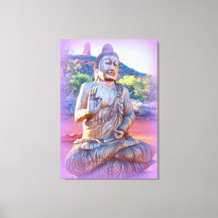 Meditieren Lavendel aura Buddha Leinwanddruck