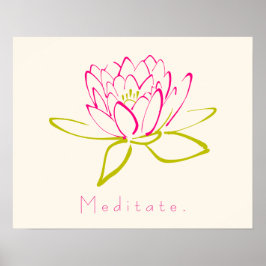 Meditieren. Lotus Blume Poster