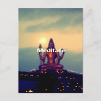 meditieren postkarte