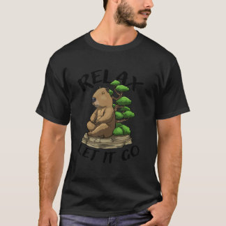 Meditieren Sie Capybara Meditieren Schlaf Meditati T-Shirt