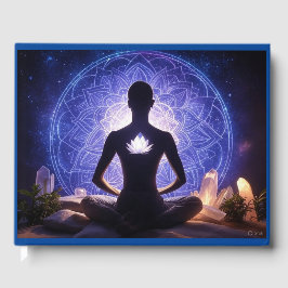 Meditieren von Silhouette Gästebuch - Spirituelles