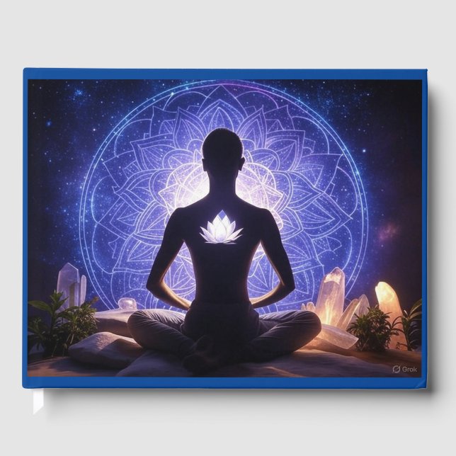 Meditieren von Silhouette Gästebuch - Spirituelles (Vorderseite)