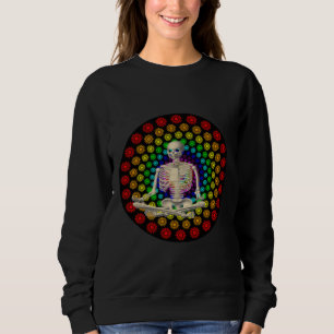 Meditieren von Skelett Sweatshirt