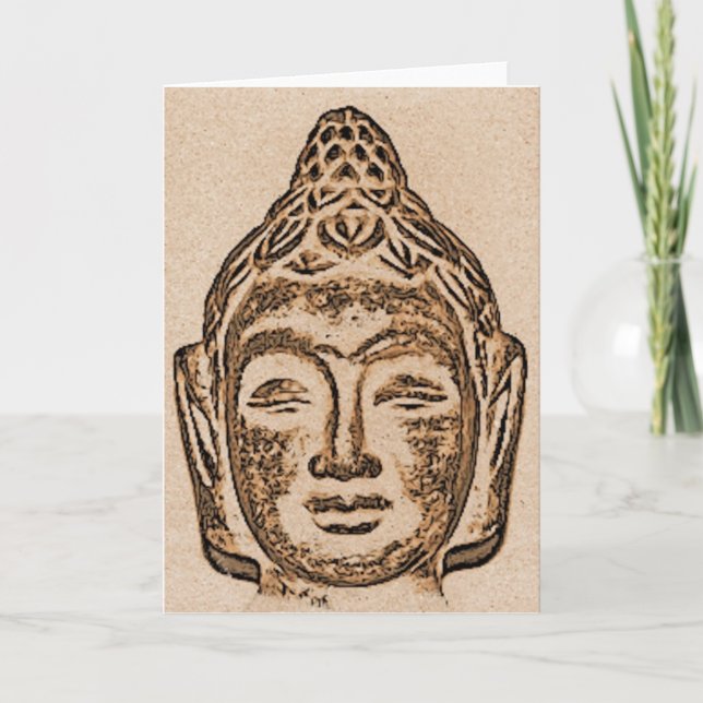 Meditierende Buddha-Gruß-Karte Karte (Vorderseite)