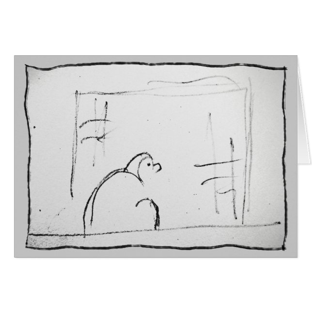 Meditierende Daruma ursprüngliche Zenmalerei (Vorderseite (Horizontal))