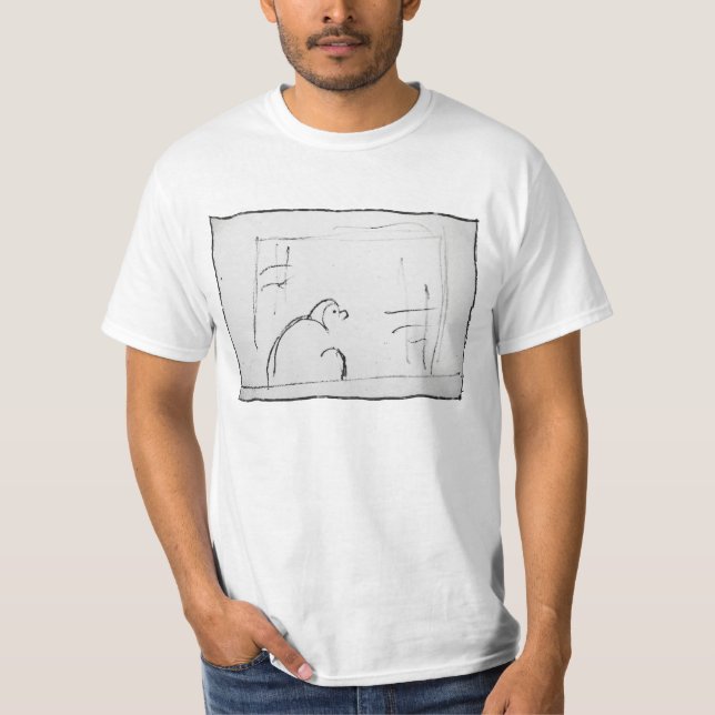 Meditierende Daruma ursprüngliche Zenmalerei T-Shirt (Vorderseite)