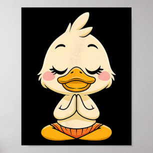Meditierende Ente Innere Und Friedens-Yoga-Entspan Poster
