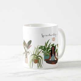 Meditierende Häuser für Schwarze Kaffeetasse