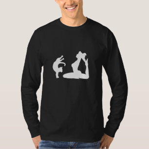 Meditierende Katzenfrau Entspannung Achtsamkeit Yo T-Shirt