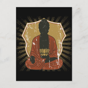Meditierende Lotos-Blume Buddhas Postkarte