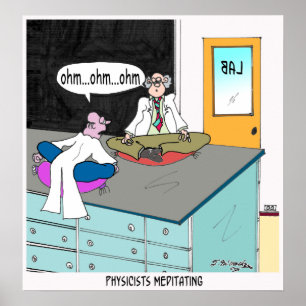 Meditierende Physiker Poster