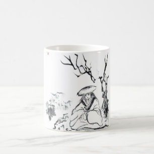 Meditierende Samurai-Tasse Kaffeetasse