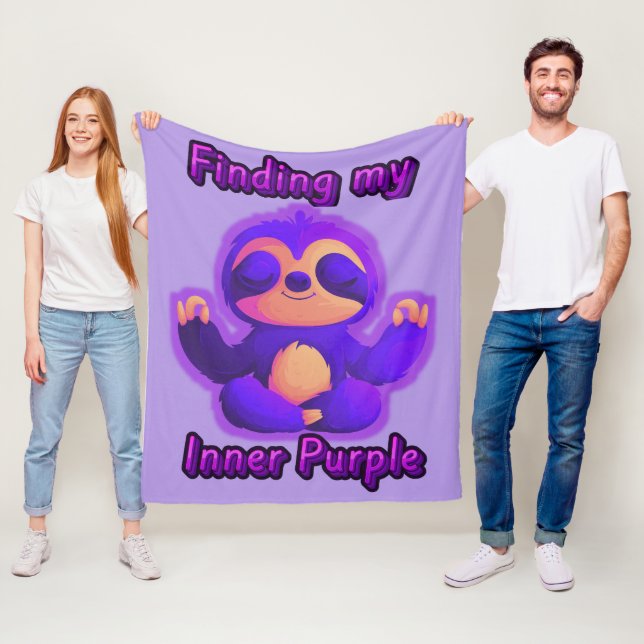 meditierender lila Schluck Suche nach meinem Inner Fleecedecke (Beispiel)