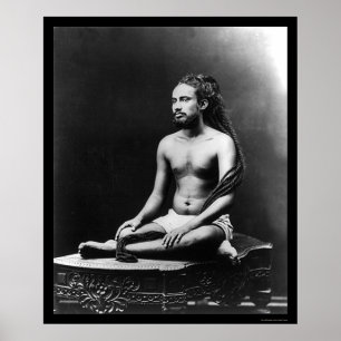 Meditierender Priester in Indien 1898 Poster