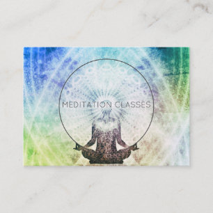 Meditierender Shaman-Meditations-Lehrer Visitenkarte