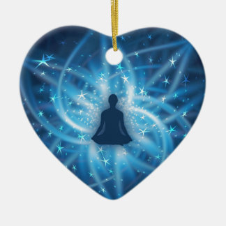 Meditierender Yogi Keramik Ornament