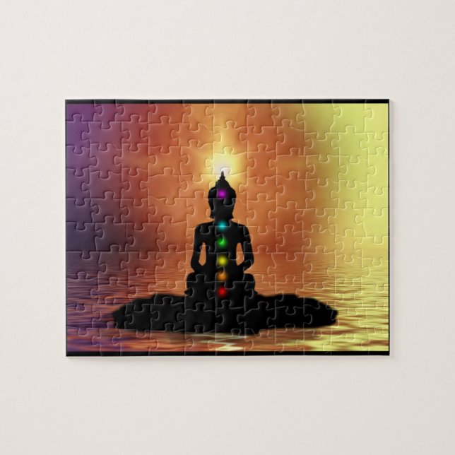 Meditierendes Chakra Puzzlespiel (Horizontal)