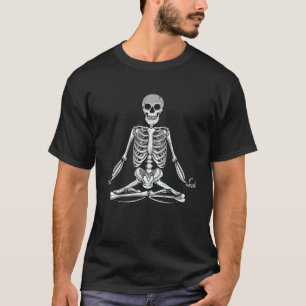 Meditierendes Skelett Lotus Yoga Zen Balance Hallo T-Shirt