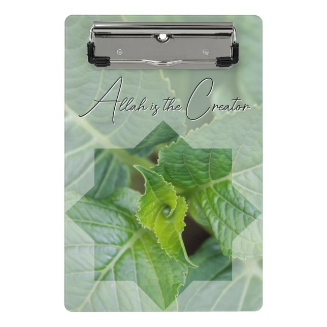 Meditierter Blockhalter über die Schöpfung Gottes Mini Klemmbrett (Vorderseite)