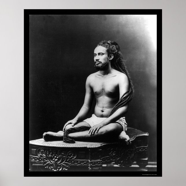 Meditierungspriester in Indien 1898 Poster (Vorne)