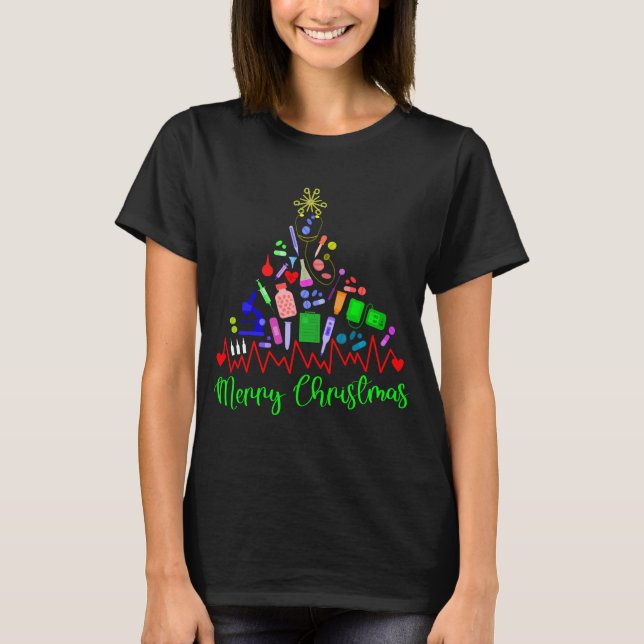 MediTree Magic: Eine medizinische Weihnachtsfeier T-Shirt (Vorderseite)