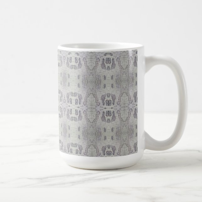 Medium Birch Tree Bark Patterned Kaffeetasse (Rechts)