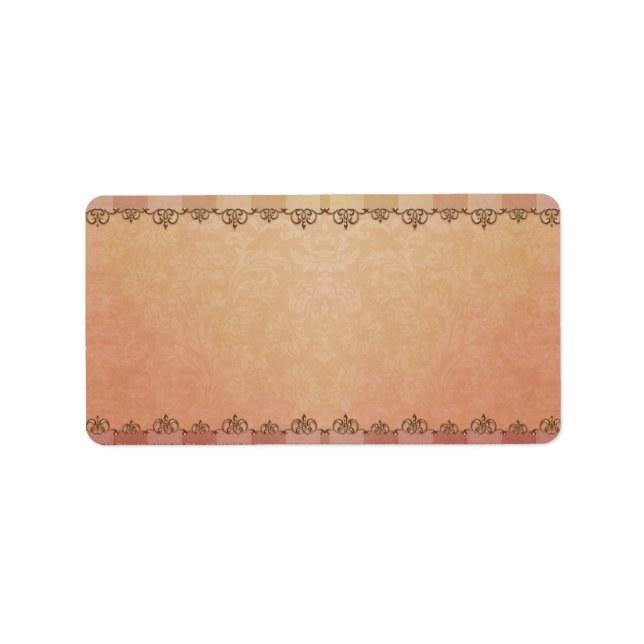 Medium Brocade Streifen Apothekenschild Adressaufkleber (Vorne)
