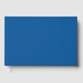Medium Electric Blue Solid Color Gästebuch