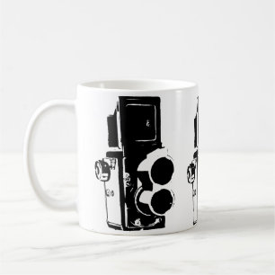 MEDIUM FORMAT RETRO FOTO CAMERA STENCIL  KAFFEETASSE