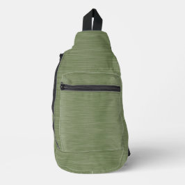 MEDIUM GREEN BRUSHING METAL SEOK TEXTY CROSSBODY BAG