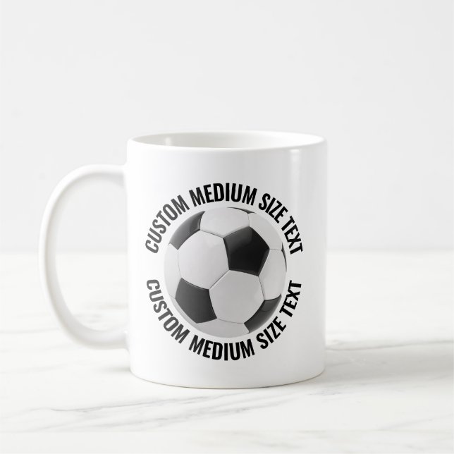 Medium Personalized Text Tennis Ball 11oz. Custom Kaffeetasse (Links)