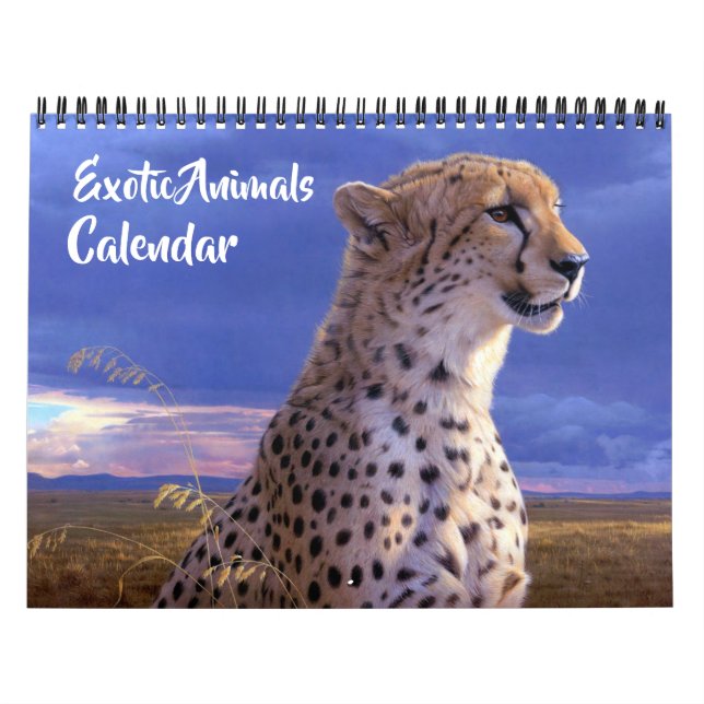 Medium Size Exotic Animals Calendar Kalender (Titelbild)