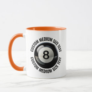 Medium Text ORANGE Combo 11oz Benutzerdefiniert 8 Tasse