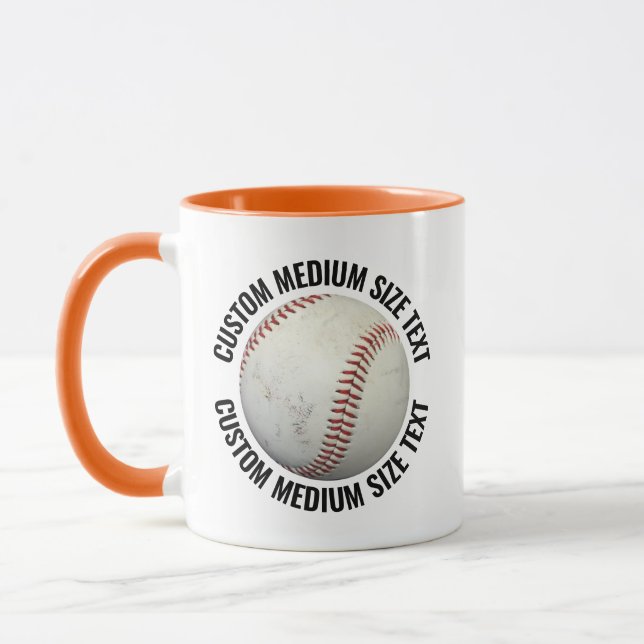 Medium Text ORANGE Combo 11oz Benutzerdefiniertes  Tasse (Links)