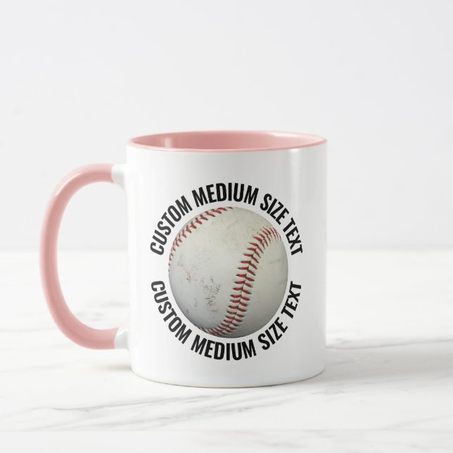 Medium Text PINK Combo 11oz Benutzerdefiniertes Ba Tasse (Links)