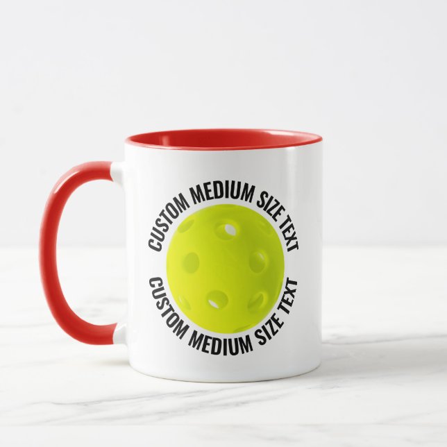 Medium Text ROT Combo 11oz Custom Pickleball Tasse (Links)