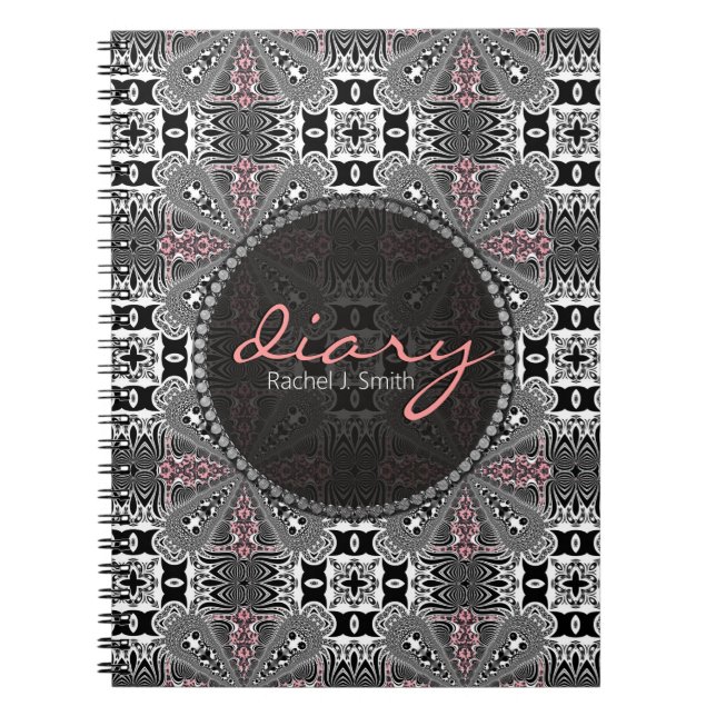 Médivalant Gothique Tartan Flora Journal Notebook (Devant)