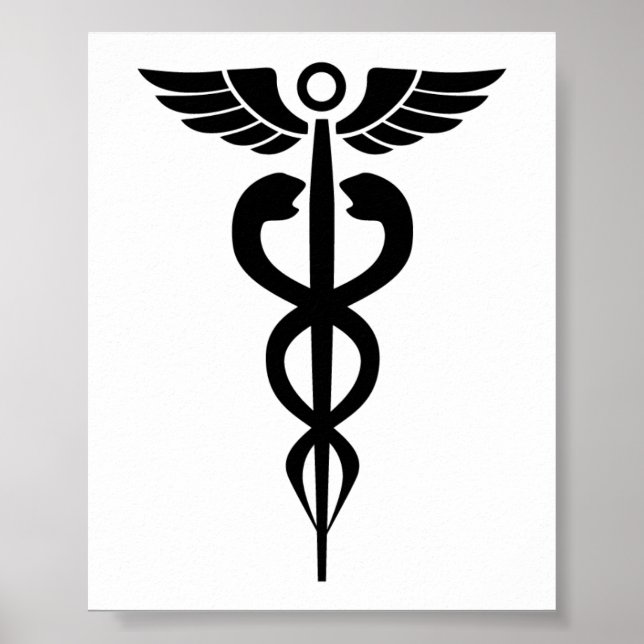Medizin2006 SCHWARZE MEDIZINISCHE SYMBOL GESUNDHEI Poster (Vorne)