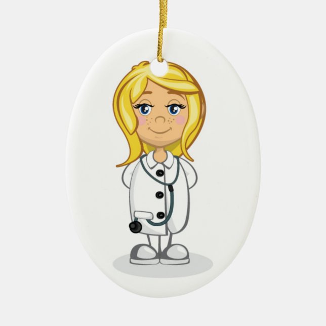 Medizin - Arzt - SRF Keramik Ornament (Vorne)