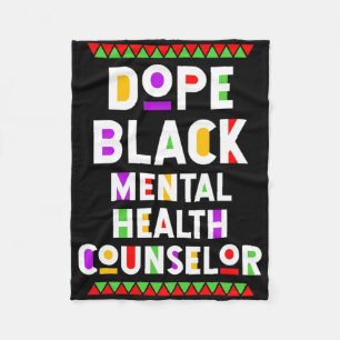 Medizin Black Mental Health Counselor Afrika Ameri Fleecedecke