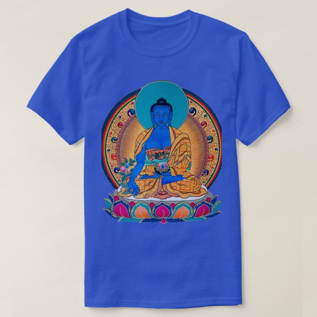 Medizin Buddha Heilung Mantra Tibetisch-buddhistis T-Shirt (Design vorne)