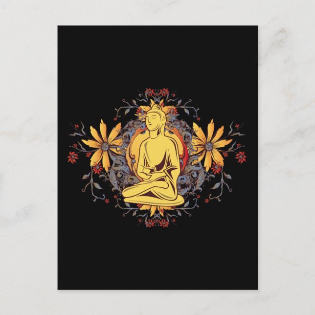 Medizin Buddha in Meditation Postkarte (Vorderseite)
