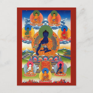 Medizin-Buddha Tibetisch-Buddhistischer Altar-Kart Postkarte