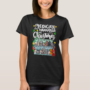 Medizin für Glück bei Weihnachten Clowder Katze T-Shirt