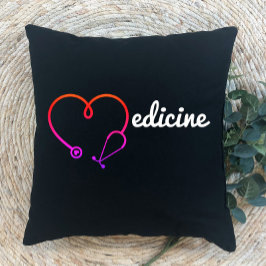 Medizin Herz-Stethoskop Geschenk des Arztes Kissen