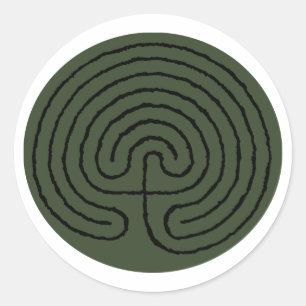 Medizin Labyrinth Runder Aufkleber