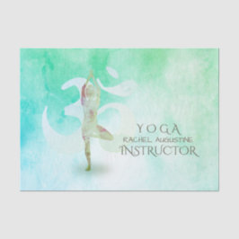 Medizin Lehrer Wasserfarbe Yoga Pose Om Signage Seidenpapier